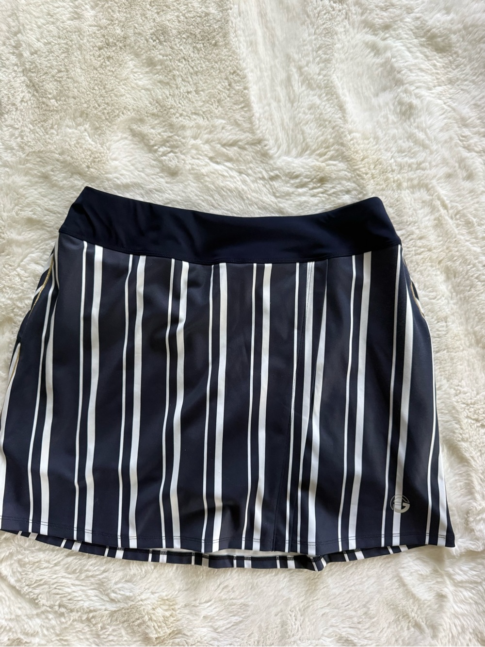 Foray Golf Chain Reaction Striped Navy Women’s Active Skort